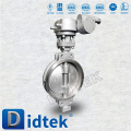 Didtek Triple Offset DN250 Acier inoxydable Wafer Type Valve papillon